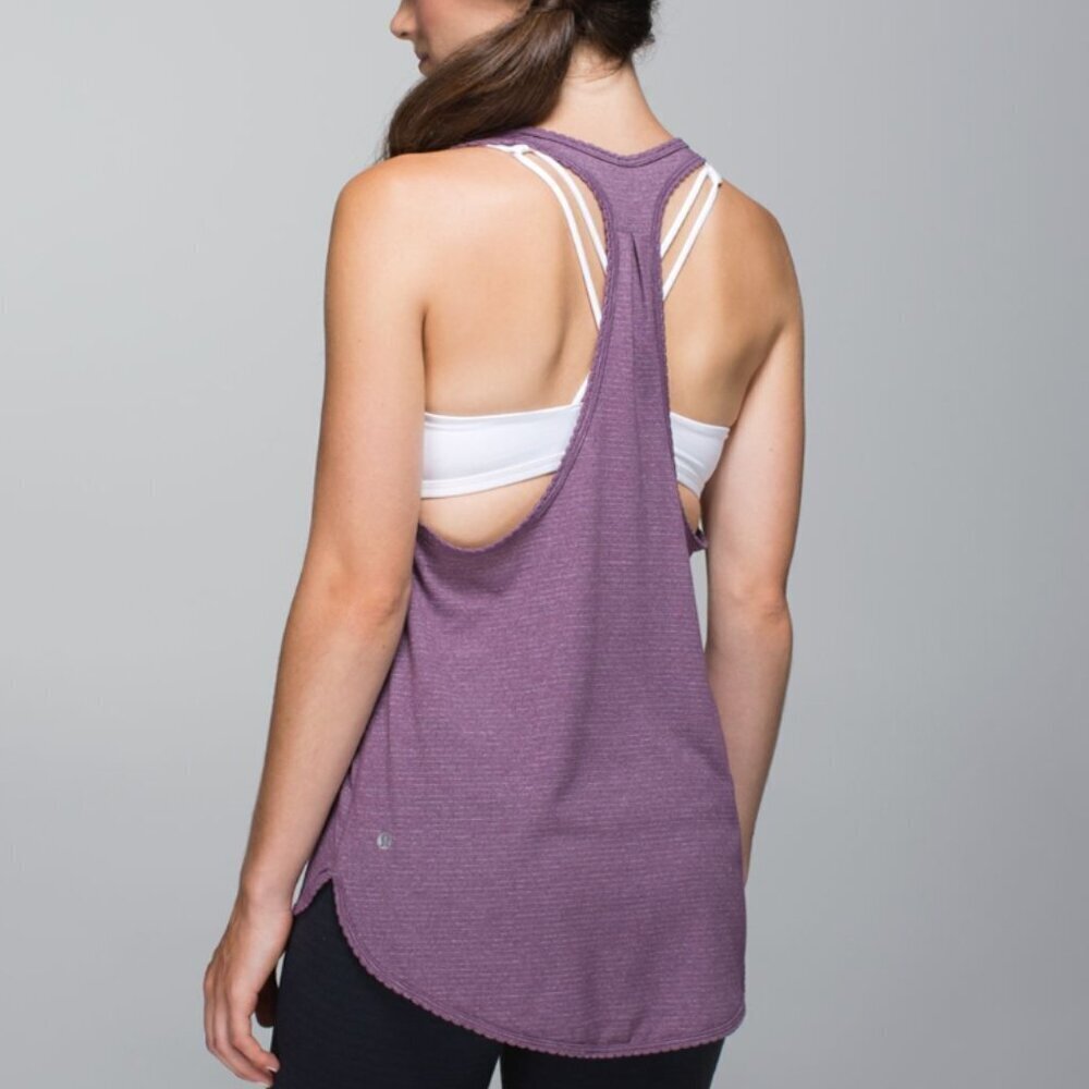 Lululemon 105 F Singlet Heathered Purple Fog - Size 4/6 Racerback Tank Top